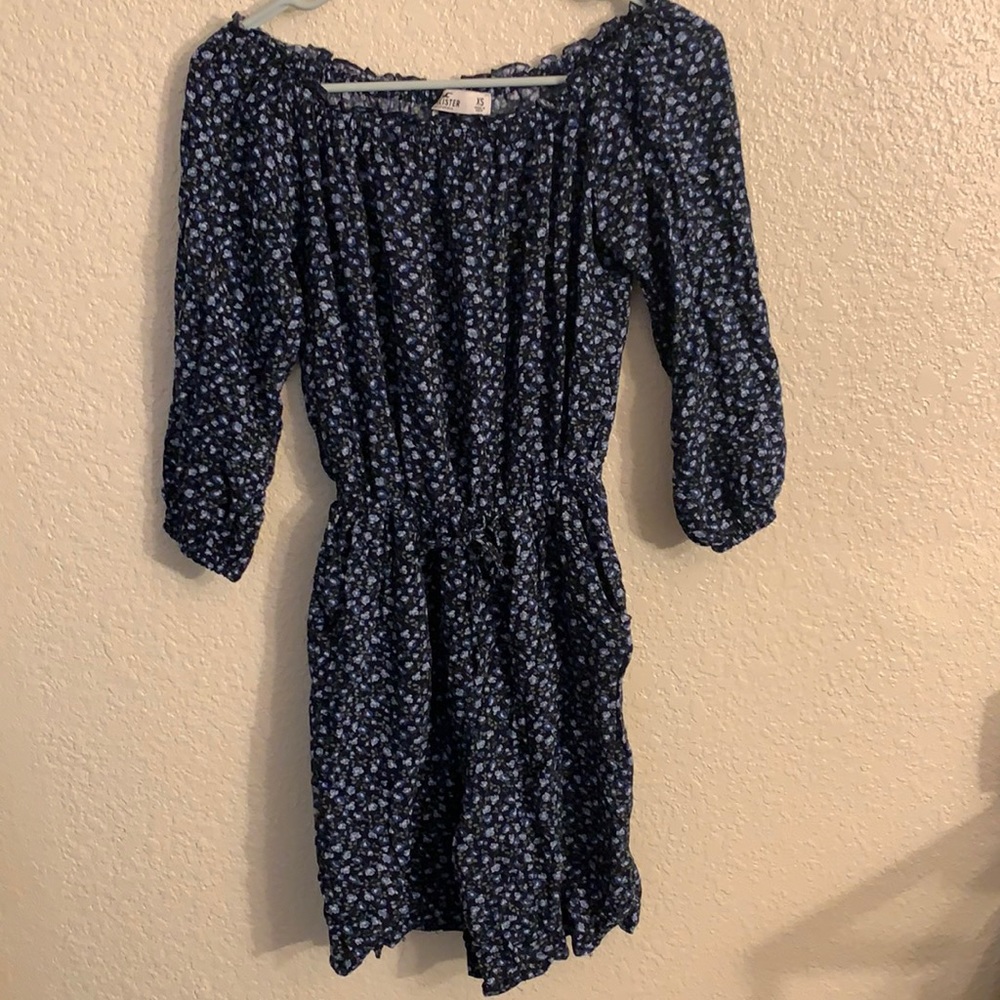 Blue Flowered Romper